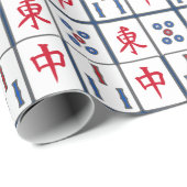 Cadeau Mahjong Carreaux de jeu Design Wrapper Papier (Coin rond)