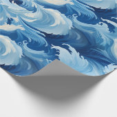 Cadeau Majestic Blue Surge : Ocean Waves Wrapper Papier (Coin)