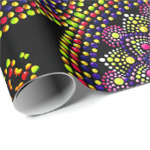 Cadeau Mandala coloré - Papier d'enveloppement (Coin rond)