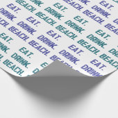 Cadeau Manger. Boisson. Papier d'enrobage de plage (Coin)