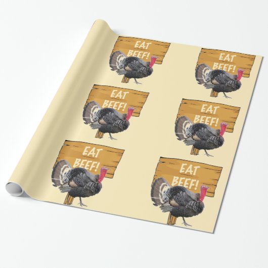 Cadeau Mangez du papier d'enveloppement de boeuf (Déroulé)