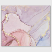 CADEAU MARBRE ABSTRAIT LILAC GOLD WRAPPER PAPIER (Plat)