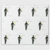 Cadeau Mariage couple Juste marié chic Papier à enveloppe (Plat)