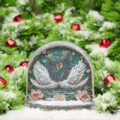 Cadeau mariage Deux Élégants Cygnes Avec Couronnes (Noël)