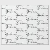 Cadeau Mariage Forever Modern Script Wrapper Papier (Plat)