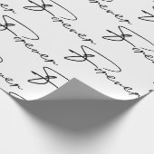 Cadeau Mariage Forever Modern Script Wrapper Papier (Coin)