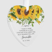 Cadeau mariage Mère du tournesol de mariée (devant)