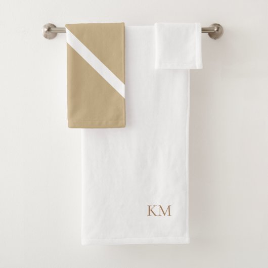 Cadeau Mariage Monogramme Blanc et Or (En situation)