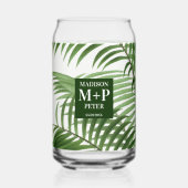 Cadeau Mariage monogramme de palmier tropical (Recto)