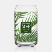 Cadeau Mariage monogramme de palmier tropical (Verso)