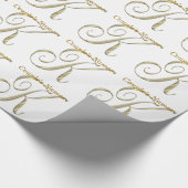 Cadeau Mariage Monogramme K Papier à envelopper (Coin)
