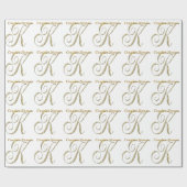 Cadeau Mariage Monogramme K Papier à envelopper (Plat)