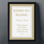 Cadeau mariage ! Plaque mariage de bénédictions pe<br><div class="desc">Bon cadeau mariage</div>