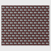 Cadeau Maroon Bold Brush Classe de papier d'enveloppement (Plat)