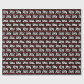 Cadeau Maroon Bold Brush Classe de papier d'enveloppement (Plat)