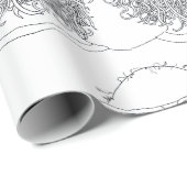 Cadeau Matt avec un oiseau en son papier d'emballage de (Coin rond)