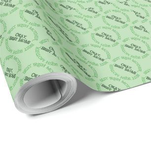 Cadeau Meilleur papier d'emballage vert mat pour mère irl