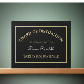 Cadeau ! ! Meilleure plaque du Bartender mondial