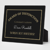 Cadeau ! ! Meilleure plaque du Bartender mondial (Côté)