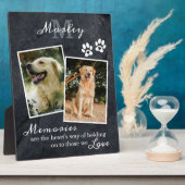 Cadeau Mémorial de Perte d'Animal Plaque Photo (Côté)