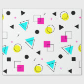 Cadeau Memphis 80" papier d'emballage de conception de s (Plat)