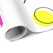 Cadeau Memphis 80" papier d'emballage de conception de s (Coin rond)