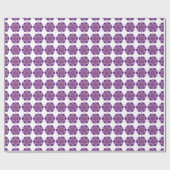 Cadeau Menorah violet sur papier d'enveloppement arrière  (Plat)