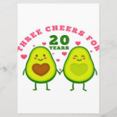 Cadeau menu pour 20 ans d'anniversaire de mariage  (Dos)