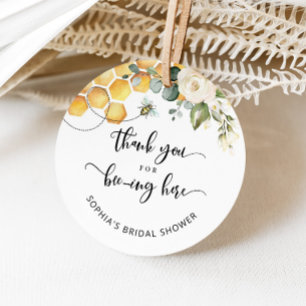 Cadeau Merci abeille d'être ici étiquettes de faveur