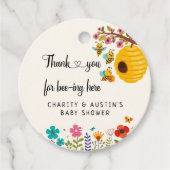 Cadeau Merci d'être ici pour les étiquettes de faveur (Devant)