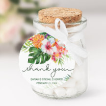 Merci floral tropical Favoriser les étiquettes