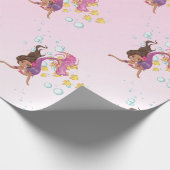 Cadeau Mermaid mûre bulles papier d'enveloppement rose (Coin)