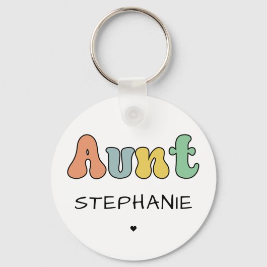 Cadeau met aangepaste tankwagen | Aangepaste tante Sleutelhanger (Voorkant)