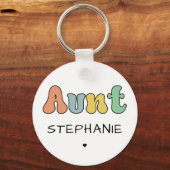Cadeau met aangepaste tankwagen | Aangepaste tante Sleutelhanger (Voorkant)