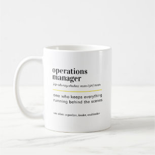 Cadeau met definitie van Operations Manager Koffiemok
