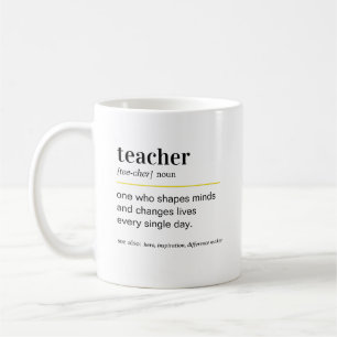 Cadeau met definitie voor leraar koffiemok