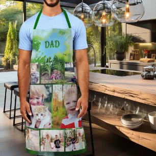Cadeau met familiefoto's voor papa schort