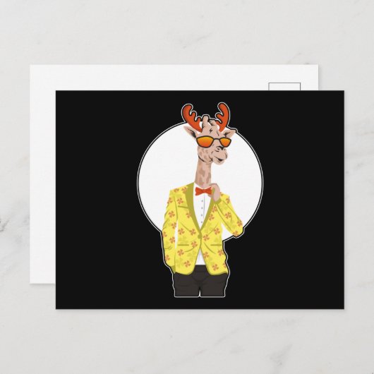 Cadeau met Giraffen Cute Safari Cool Dierenontwerp Briefkaart (Voorkant / Achterkant)