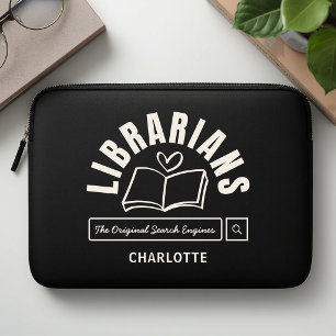 Cadeau met grappige uitspraak voor boekenliefhebbe laptop sleeve