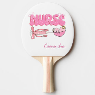 Cadeau met naam voor verpleegkundestudent School T Tafeltennisbatje