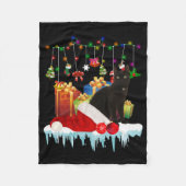 Cadeau met zwarte kat voor mijn kerstmis fleece deken (Voorkant)