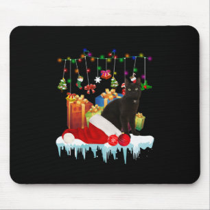 Cadeau met zwarte kat voor mijn kerstmis muismat