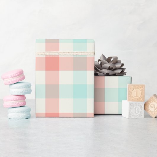 Cadeau Miami Gingham - Papier d'emballage (Baby Shower)