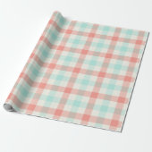 Cadeau Miami Gingham - Papier d'emballage (Déroulé)