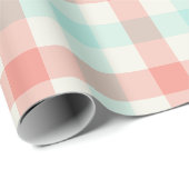 Cadeau Miami Gingham - Papier d'emballage (Coin rond)