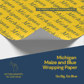 Cadeau Michigan Maïs et papier d'enveloppement bleu