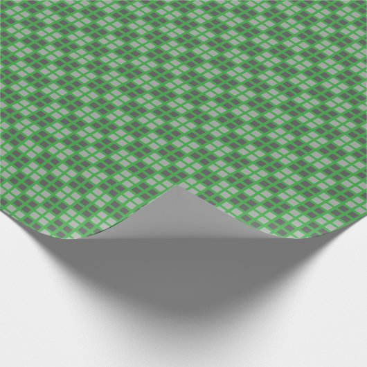 Cadeau Micro À damiers papier à enveloppement vert (Coin)
