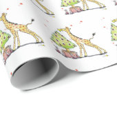 Cadeau mignon arbre de Noël animaux dessin sur papier d'e (Coin rond)