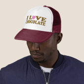 Cadeau mignon de casquette de chocolat d'amour d'I (En situation)