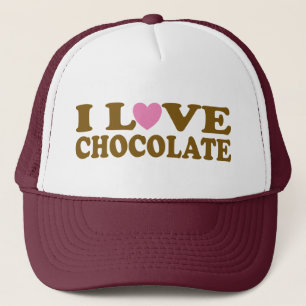 Cadeau mignon de casquette de chocolat d'amour d'I